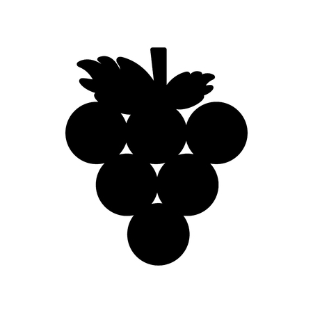 Contour delicious grape fruit iconのイラスト素材
