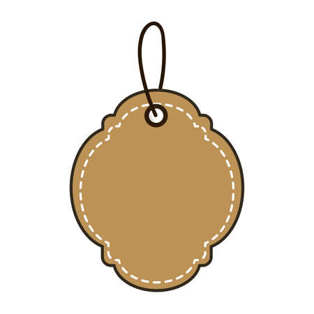 brown decoration label design ornamentのイラスト素材