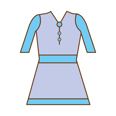 beautiful short dress casual clothのイラスト素材