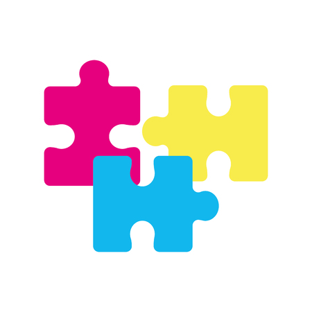 color parts puzzle mental gameのイラスト素材