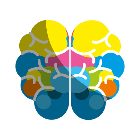 mental health brain art iconのイラスト素材