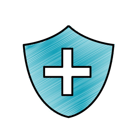 blue seal cross emergency securityのイラスト素材