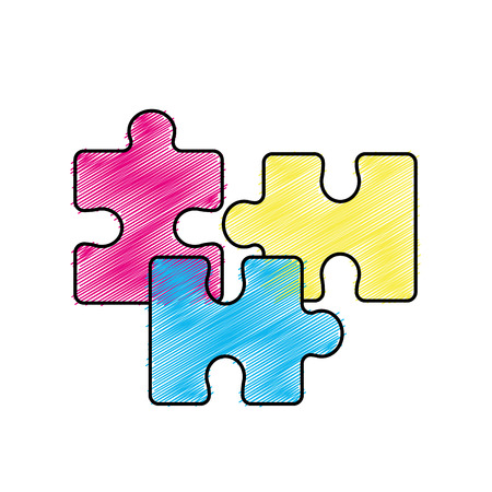 edge color parts puzzle mental gameのイラスト素材