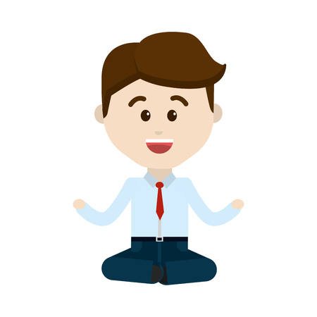 mental health elegant happy personのイラスト素材