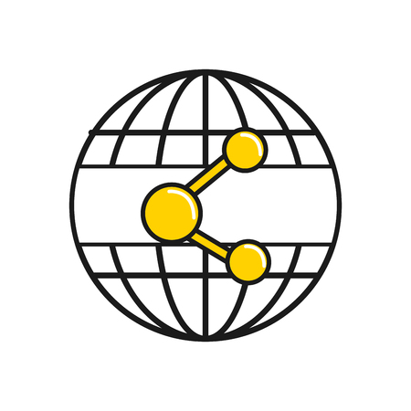 Figure global digital share service connect.のイラスト素材