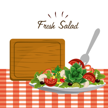 Delicious fresh vegetable salad.のイラスト素材