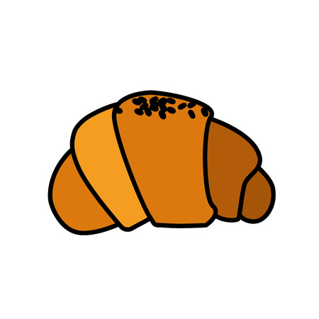 Delicious fresh bakery croissant bread.のイラスト素材