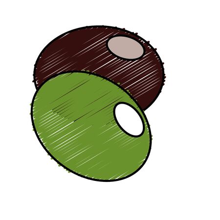 Fresh peas and beans delicious organ food.のイラスト素材