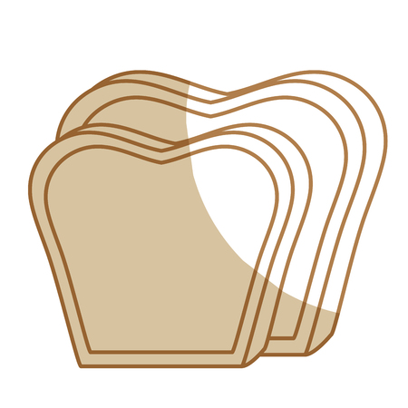 Silhouette delicious fresh bakery slice breads.のイラスト素材