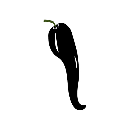 contour fresh chilli pepper organ foodのイラスト素材