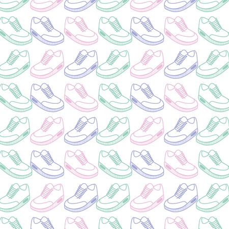 comfortable sneakers fitness backgroundのイラスト素材