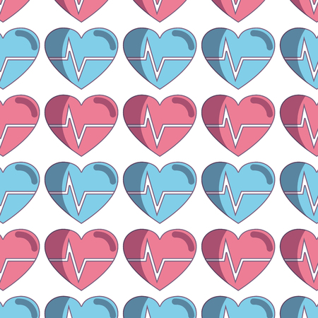 nice heartbeat to cardiac rhythm backgroundのイラスト素材