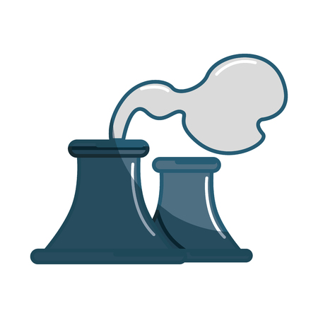 factory pollution in the earth planet contaminationのイラスト素材