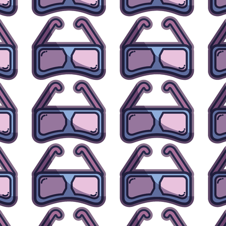 3d glasses to see movie in the cinema backgroundのイラスト素材