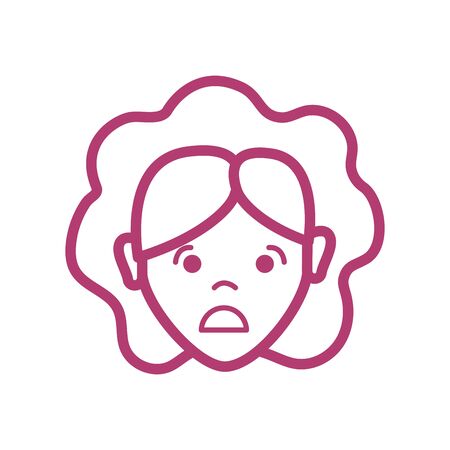 Silhouette surprised woman with hairstyle and elegant blouseのイラスト素材