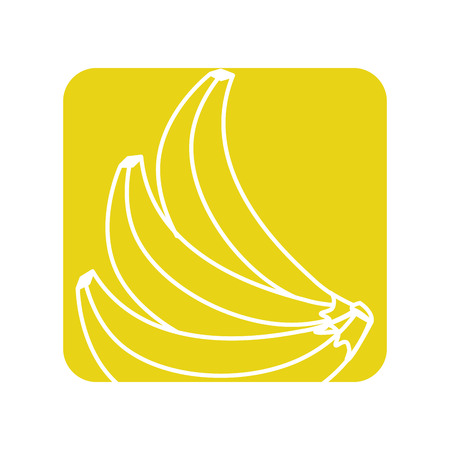 label delicious babanas tropic fruitsのイラスト素材