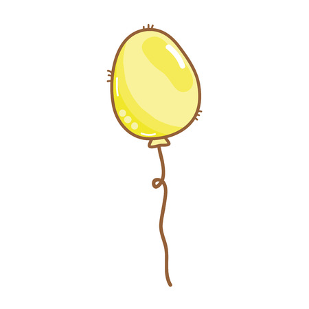 balloon party to happy birthday decorationのイラスト素材