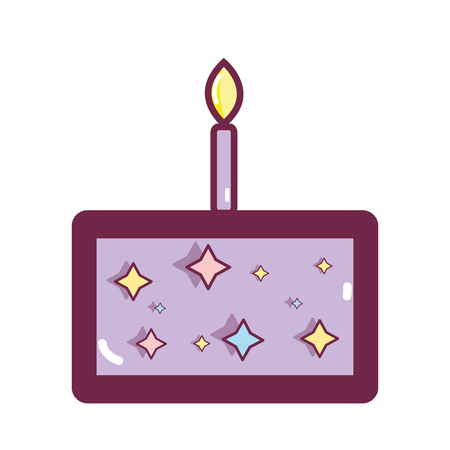 delicious cake happy birthday celebrationのイラスト素材