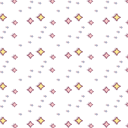 cute light stars in the sky backgroundのイラスト素材