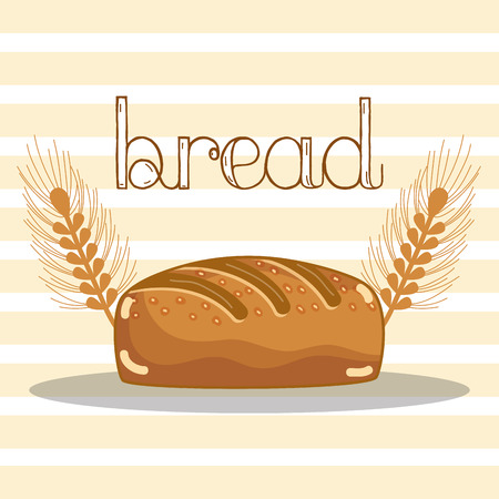 A delicious and fresh bread of wheat, vector illustration designのイラスト素材