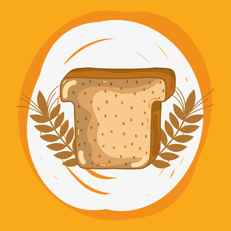 A delicious and fresh chopped bread, vector illustration designのイラスト素材