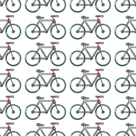 cute bicycle to do exercise backgroundのイラスト素材