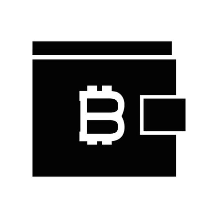 contour wallet icon and bitcoin money currencyのイラスト素材