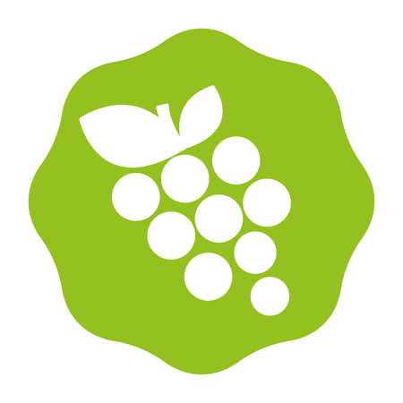 sticker delicious grape fruits iconのイラスト素材