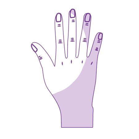 Silhouette nice hand with all fingers and nailsのイラスト素材