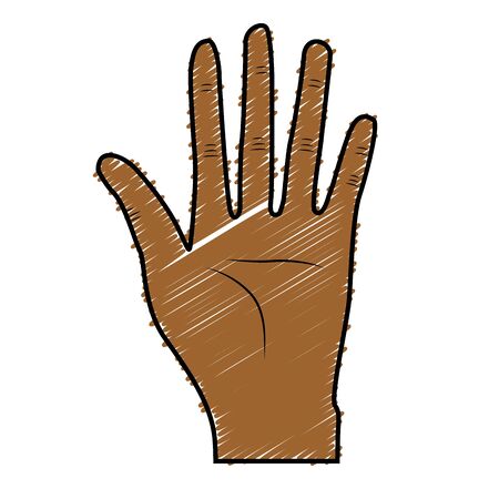 A nice hand with all fingers and palmのイラスト素材