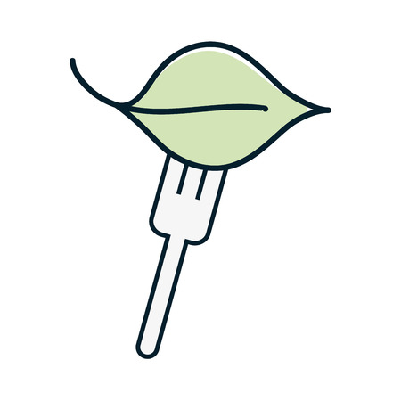 fresh leaf to prepair natural salad, vector illustrationのイラスト素材