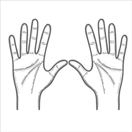 hands up to celebrate special day, vector illustrationのイラスト素材