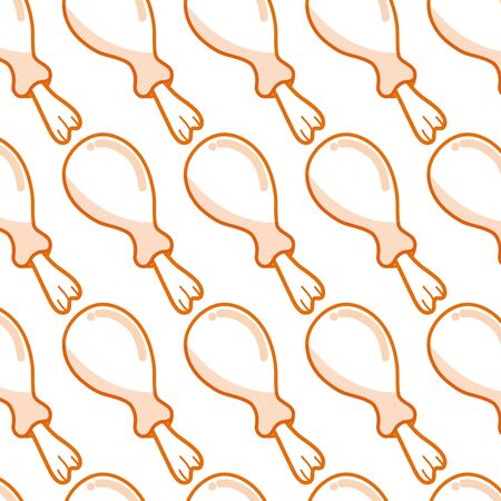 delicious chicken thigh food backgroundのイラスト素材