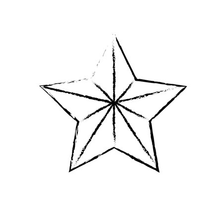 figure cute modern and big star designのイラスト素材