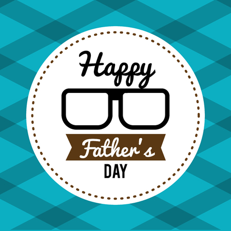 happy father day card with glasses and ribbonのイラスト素材