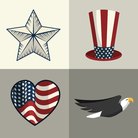 set elements to independence day traditionのイラスト素材