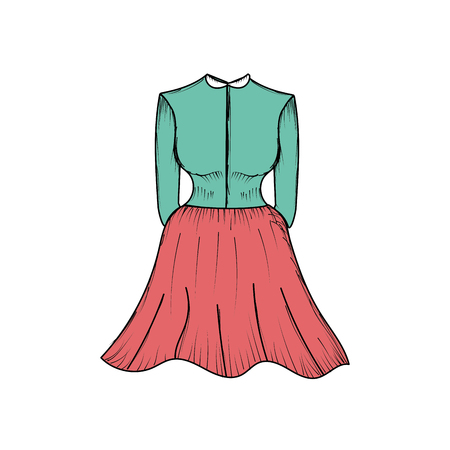 Nice woman wear style designのイラスト素材