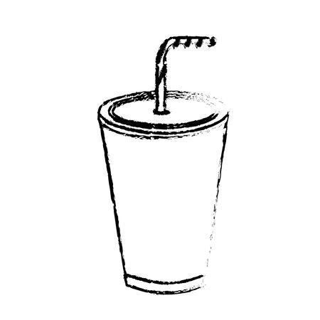 figure tasty soda drink beverage, vector illustration designのイラスト素材