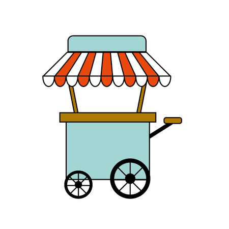 fast food car with delicious meal, vector illustrationのイラスト素材