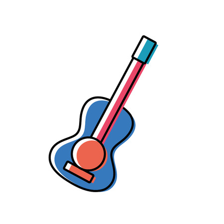 guitar acoustic intrument of music player vector illustrationのイラスト素材