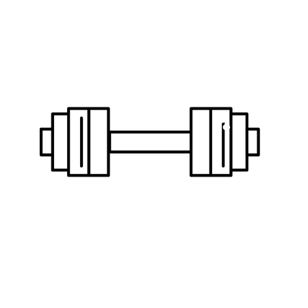 line dumbbell instrument to do exercise in the gymのイラスト素材