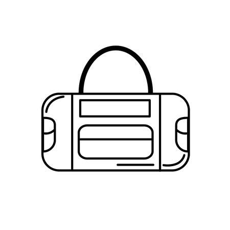 line sport bag to save the clohesのイラスト素材