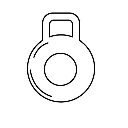 line dumbbell to do exercise and healthy lifestyle vector illustrationのイラスト素材