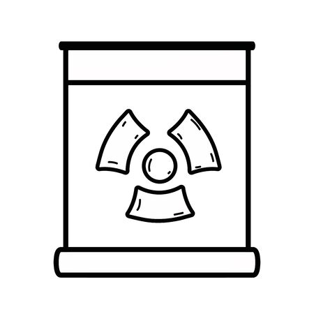 Line design of poster with radiation symbol of dangerのイラスト素材