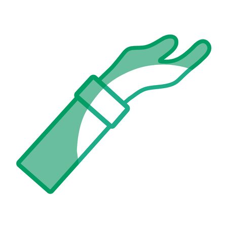 Silhouette man arm hand up iconのイラスト素材