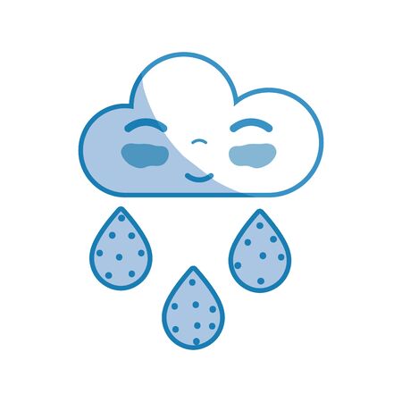 silhouette nice happy cloud rainingのイラスト素材