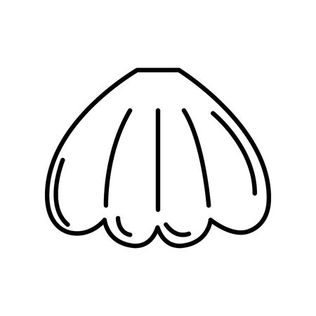 line beautiful shells of sea animalのイラスト素材