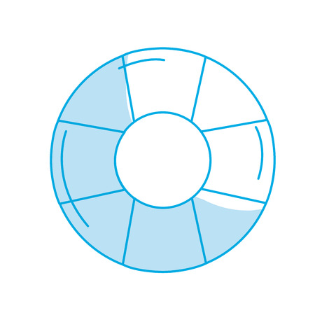 silhouette float to relaxing in the beach on vacationのイラスト素材