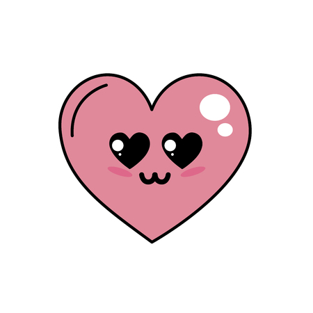 cute heart in loveのイラスト素材