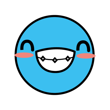 cute beautiful face smile and happyのイラスト素材